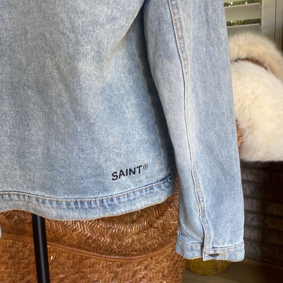 SAINT MORTA VINTAGE JEAN DENIM JACKET BUTTON XL NEW - Picture 6 of 11